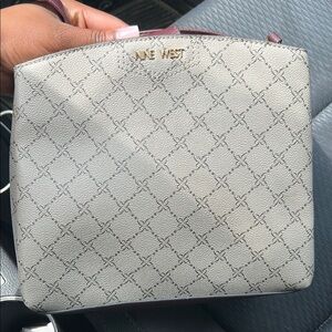 Nine West Cream and Brown Crossbody Bag